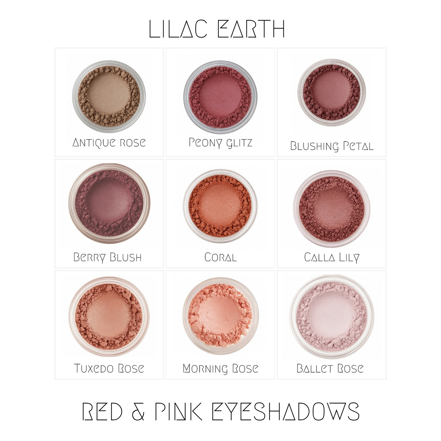 Pink Mineral Eyeshadows