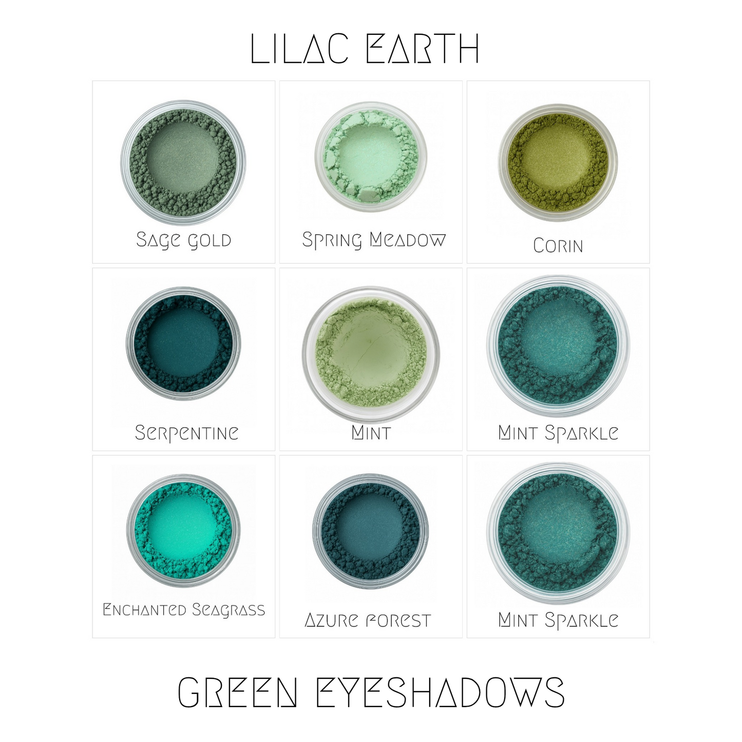Green Mineral Eyeshadows