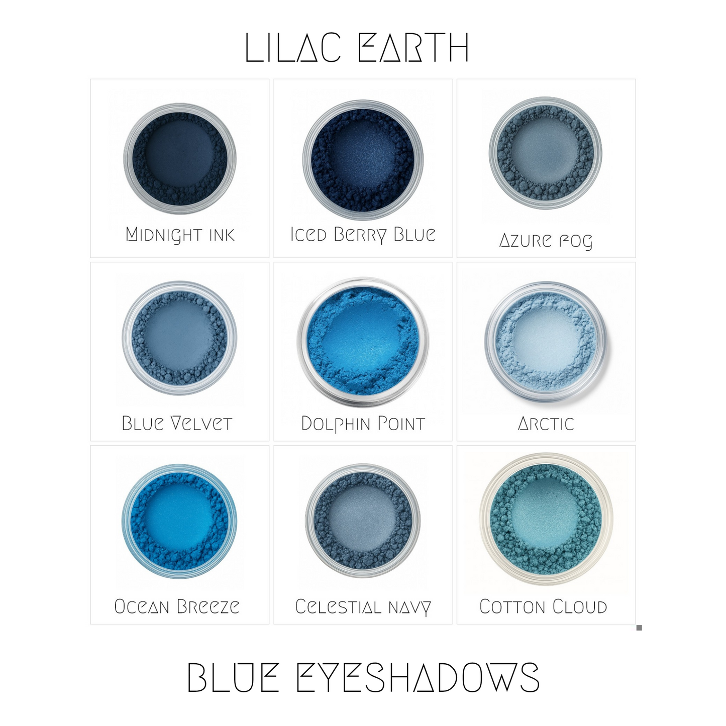 Blue Mineral Eyeshadows
