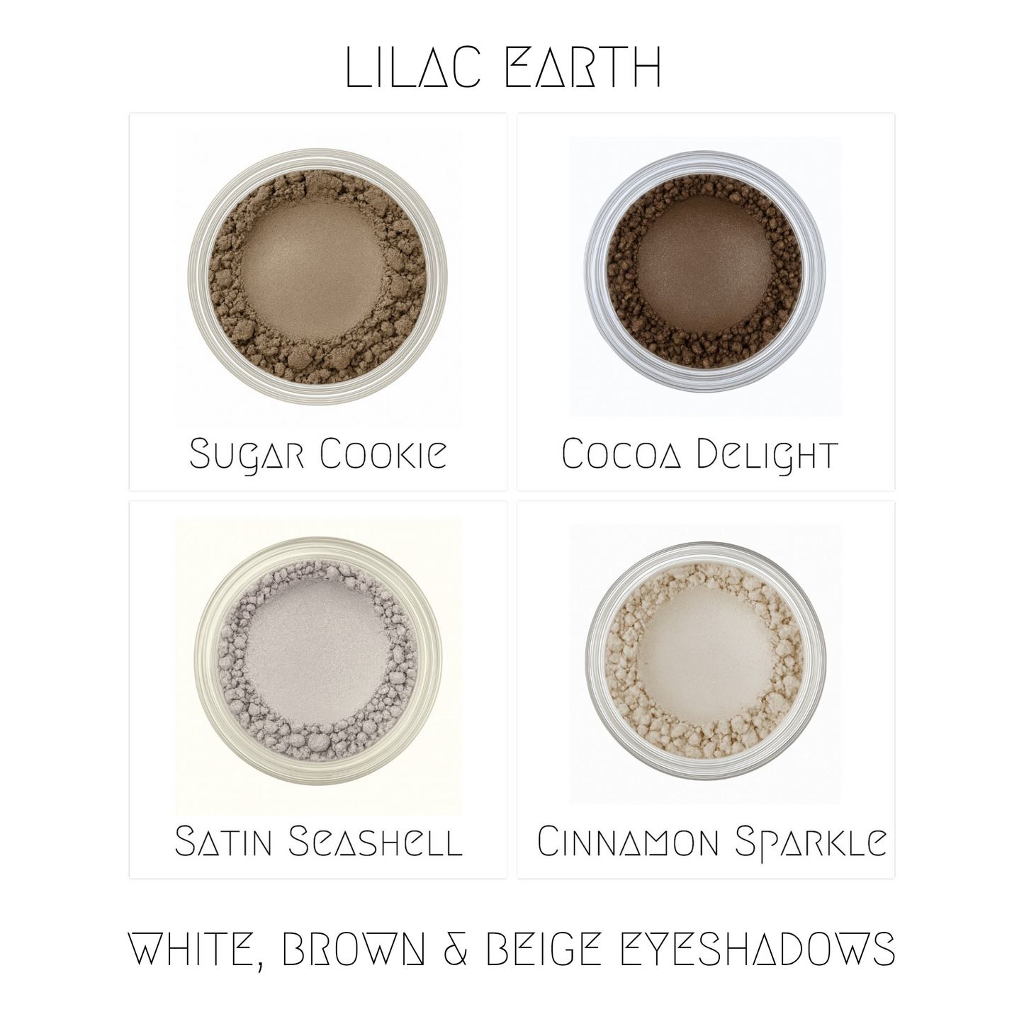 White and Brown Mineral Eyeshadows