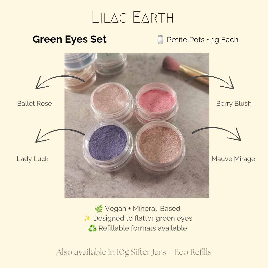Best Eyeshadow Set for Green Eyes – Verdant Muse (4 Curated Shades)