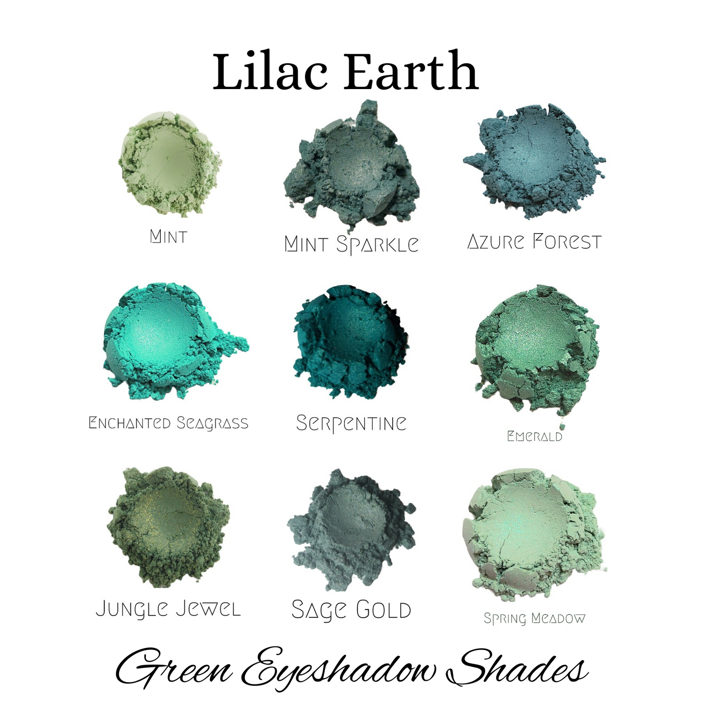 Green Mineral Eyeshadows