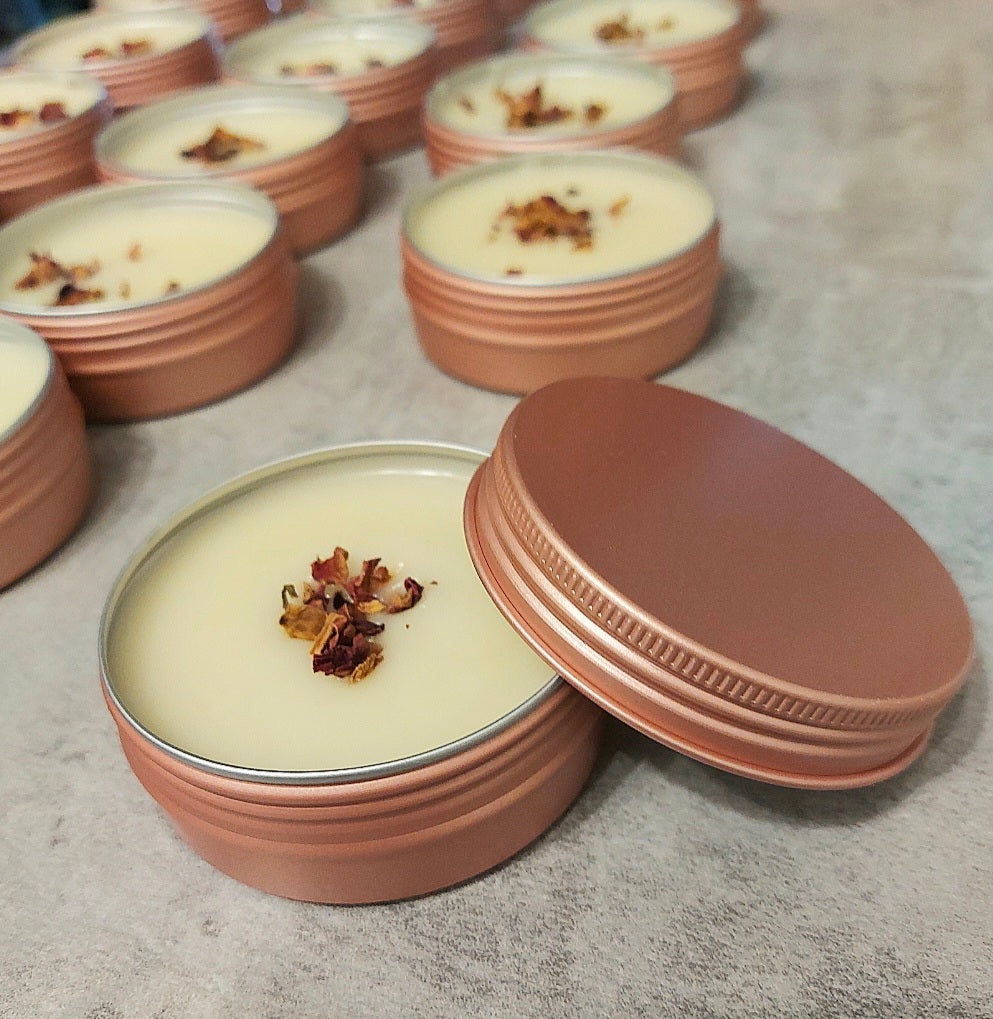 Rose Truffle Ganache Body Butter – Non-Greasy Vegan Balm with Arrowroot Starch | Rose, Buttercream & Chocolate | Handmade Fundraiser Edition