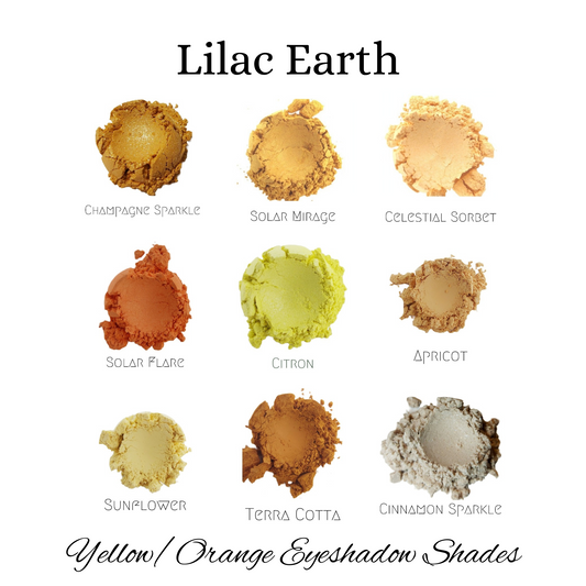 Yellow and Orange Mineral Eyeshadows