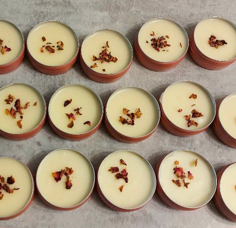 Rose Truffle Ganache Body Butter – Non-Greasy Vegan Balm with Arrowroot Starch | Rose, Buttercream & Chocolate | Handmade Fundraiser Edition