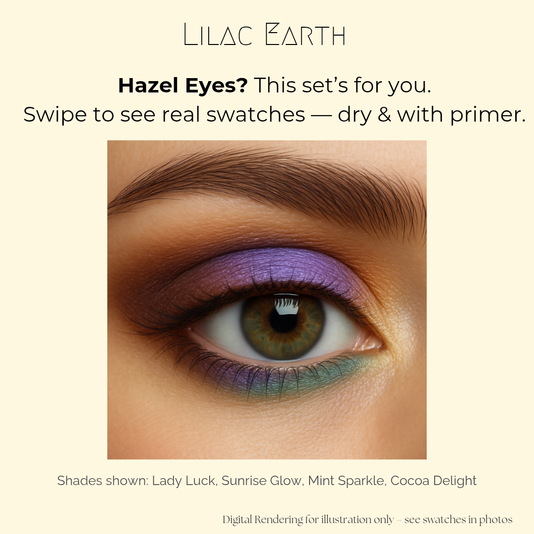 Best Eyeshadow Set for Hazel Eyes – Golden Grove (4 Curated Shades)