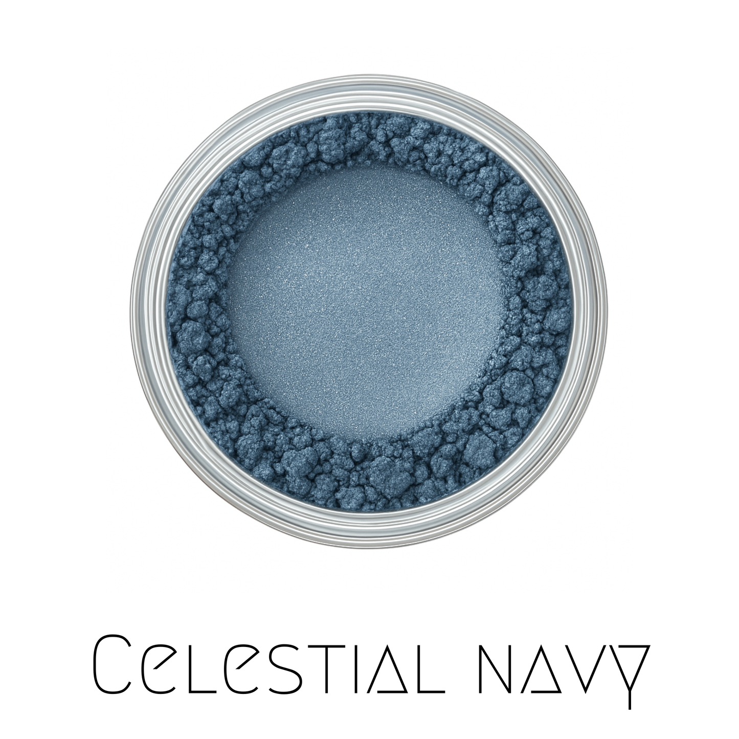 Celestial Navy Slate Blue Shimmer Eyeshadow | Vegan Mineral Eye Makeup