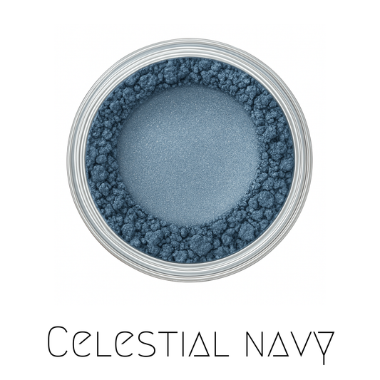 Celestial Navy Slate Blue Shimmer Eyeshadow | Vegan Mineral Eye Makeup