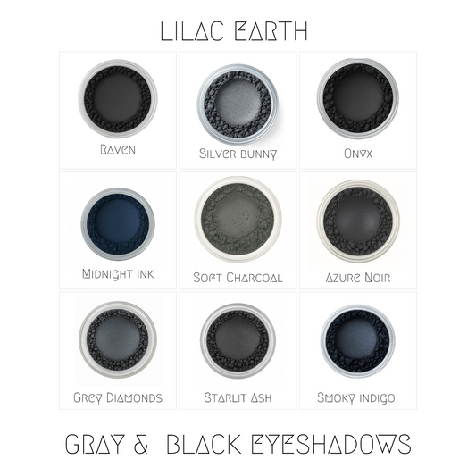Grey and Black Mineral Eyeshadows