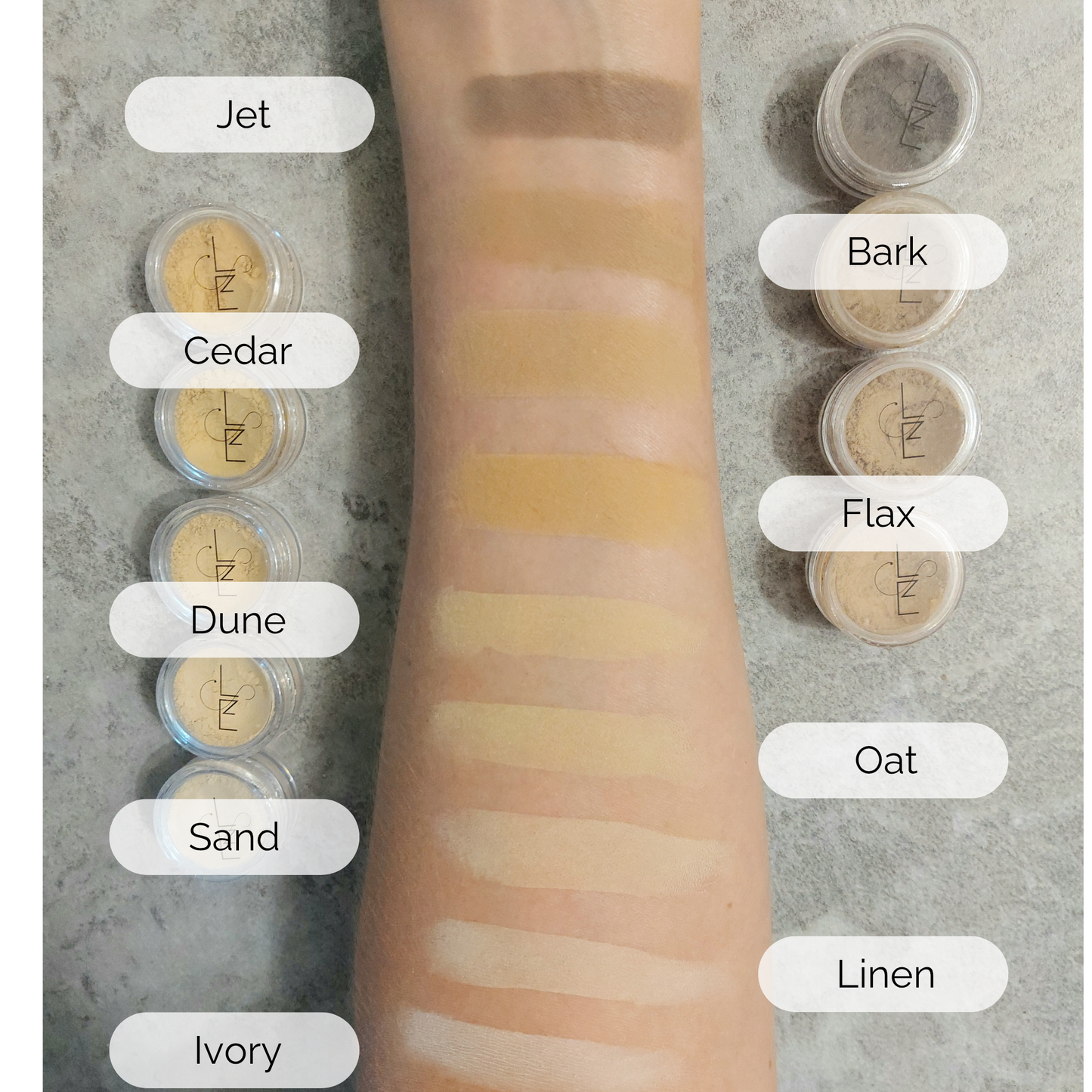 Find Your Match – 4-Shade Sample Set - Balanced Cover Mineral Foundation