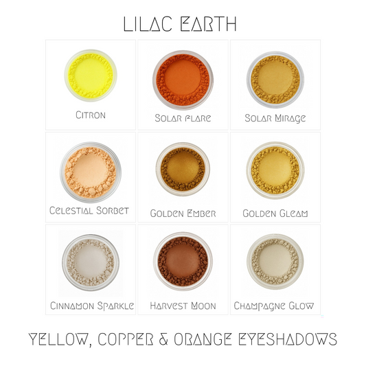Yellow and Orange Mineral Eyeshadows