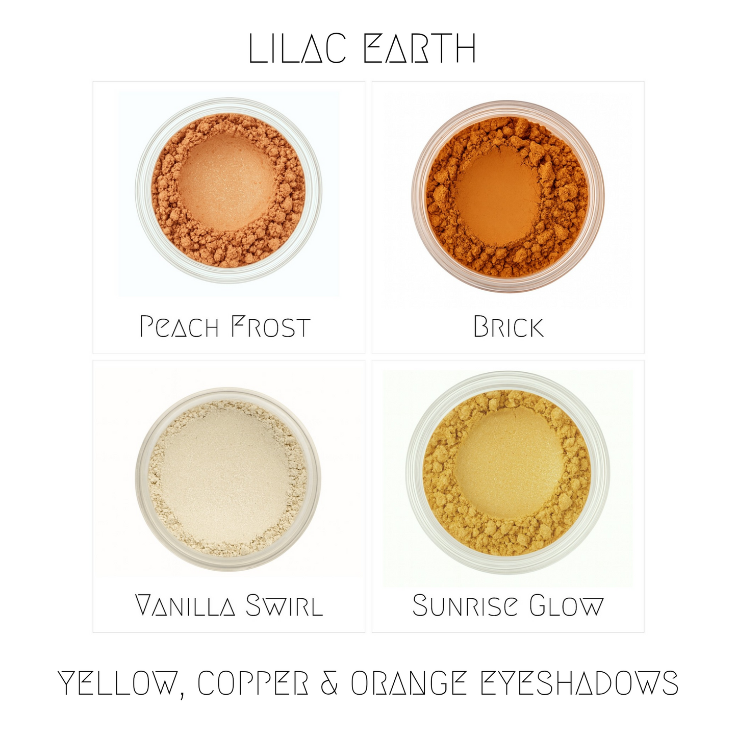Yellow and Orange Mineral Eyeshadows